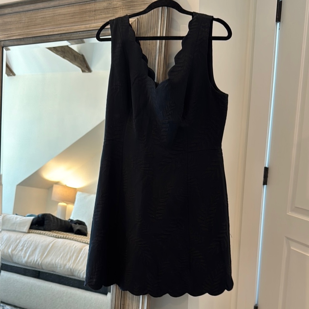 Lilly Pulitzer Black A-line Mini Dress V-neck Sleeveless